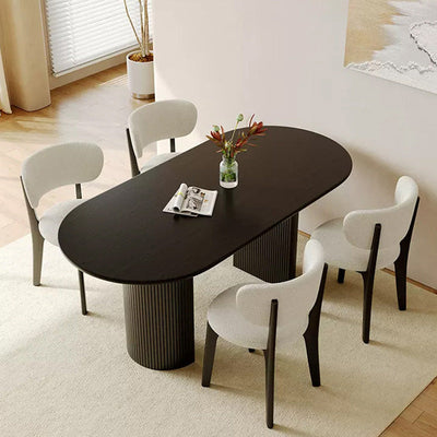 Silla de comedor sin brazos contemporánea de simplicidad redonda con respaldo de marco de madera de terciopelo suave para comedor 
