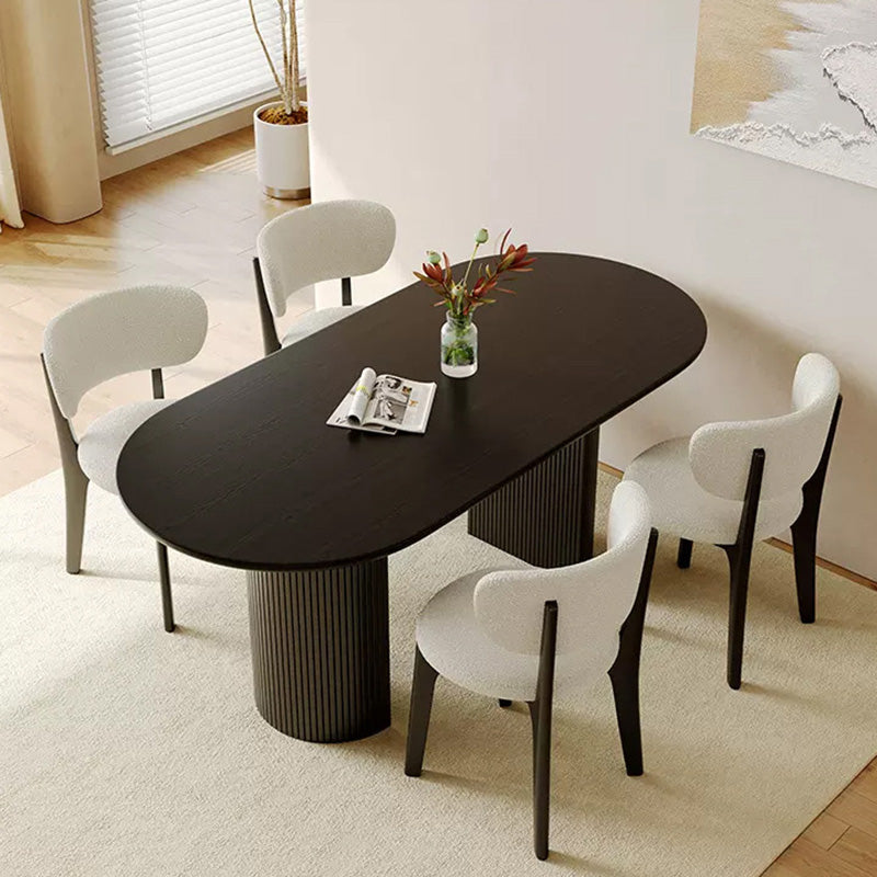 Silla de comedor sin brazos contemporánea de simplicidad redonda con respaldo de marco de madera de terciopelo suave para comedor 
