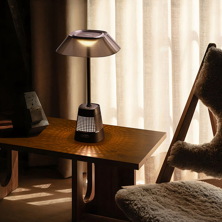 Lampe de Table LED Prismatique Géométrique en Métal ABS Simplicité Moderne pour Chevet 
