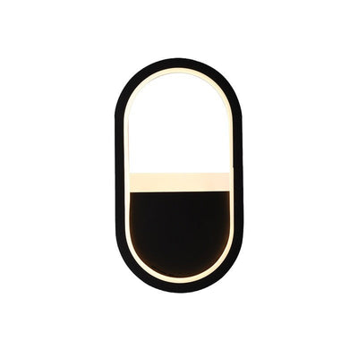 Moderne minimalistische Eisen Silikon elliptische Kreisbogen LED Wandleuchte Lampe für Schlafzimmer 
