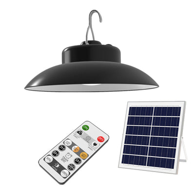 Luz colgante LED de disco semicircular impermeable solar retro contemporáneo de ABS para jardín 