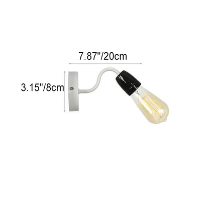 Nordic Simple Ceramic Head Exposed Bulb 1-Light Wall Sconce Lamp