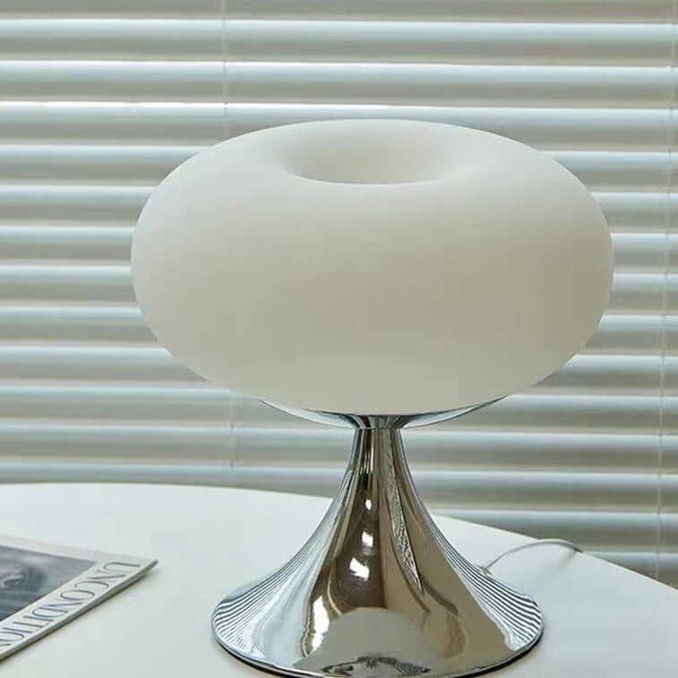 Modern Nordic Minimalist Stainless steel Iron Glass Shade LED Table Lamp