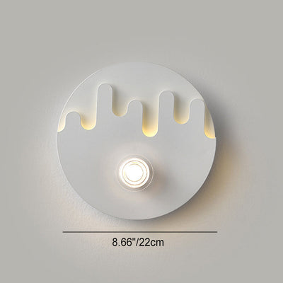 مصباح حائط LED من الأكريليك والحديد بتصميم موجة الحب الدائري الكريمي العصري البسيط لغرفة النوم 