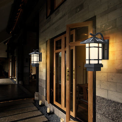 Lámpara de Aplique de Pared para Paisaje de Patio al Aire Libre LED Impermeable Solar Industrial 