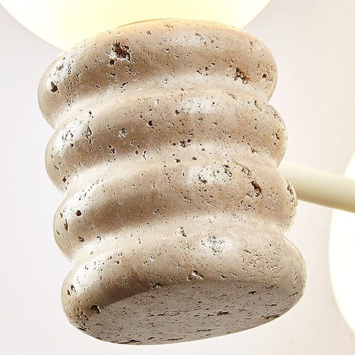 Moderne Creme-Stil Kreative Glaskugel 1-Licht Wandleuchte 