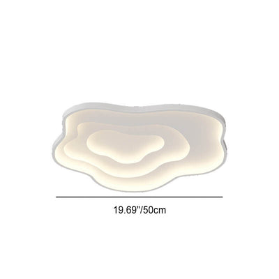 Lampe LED en forme de nuage, couleur unie, moderne et créative, en fer, en aluminium, acrylique, encastré 