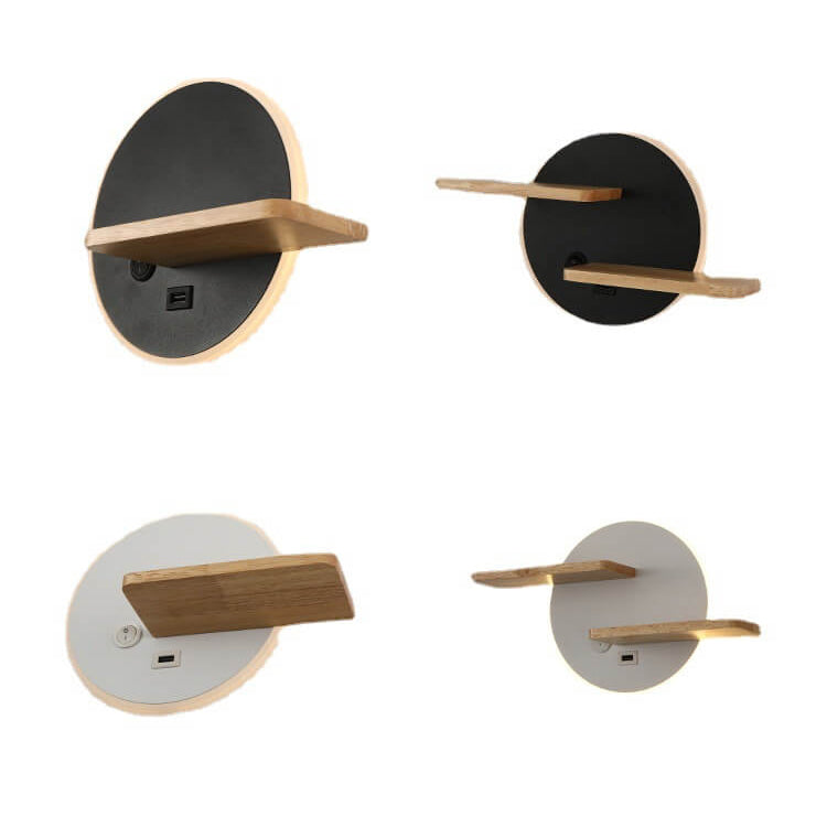 Moderne minimalistische Log-Acryl-Runde-LED-Wandleuchte für das Schlafzimmer 