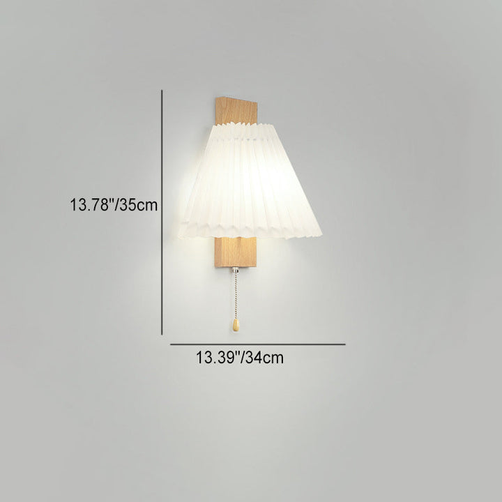 Applique murale contemporaine nordique en fer PVC cubique plissé 1-lumière pour chevet 