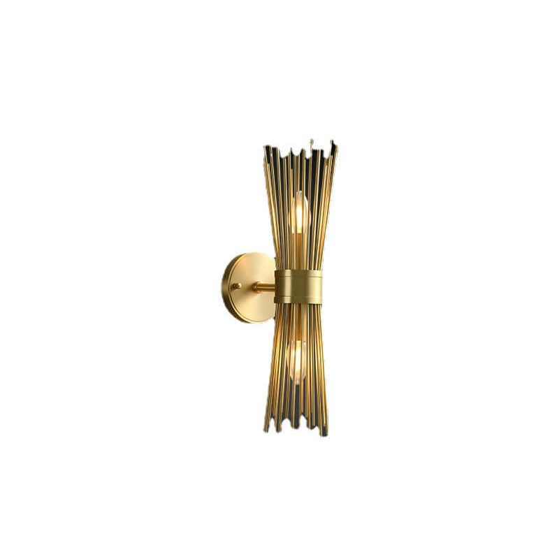 Aplique de pared moderno de lujo en cobre con diseño de rama, columna, de 1/2 luces, para dormitorio 