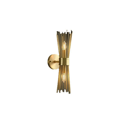 Modern Light Luxury Brass Branch Column 1/2 Light Wall Sconce Lamp