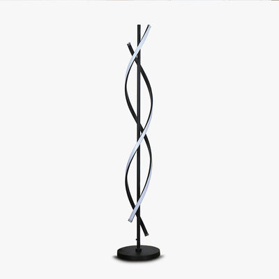 Minimalist 1-Light Spiral LED Standing Floor Lamps