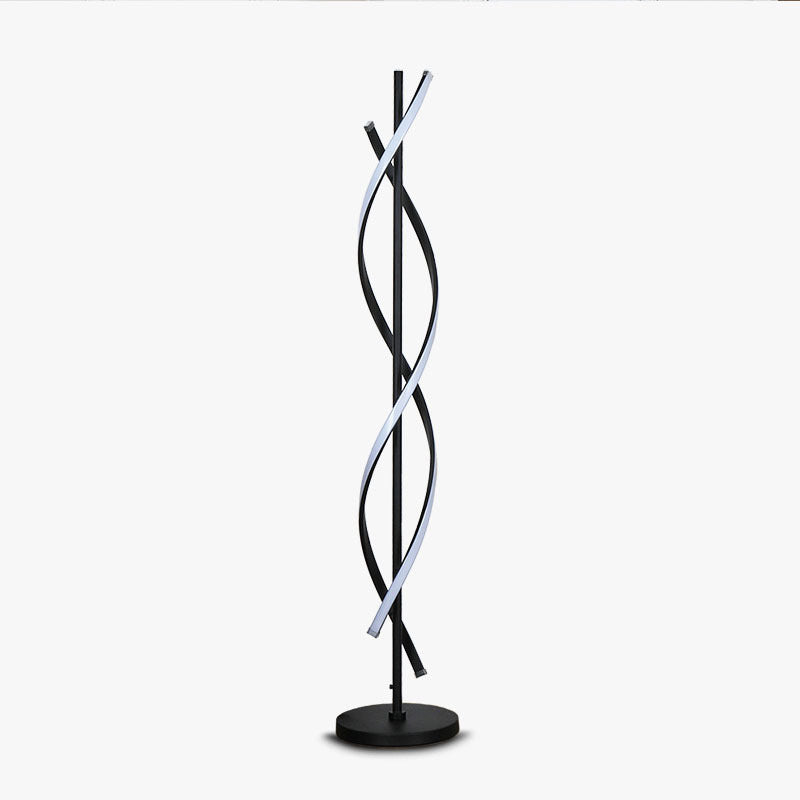 Minimalist 1-Light Spiral LED Standing Floor Lamps