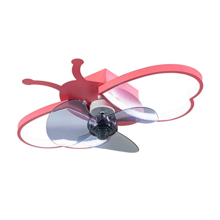 Nordic Creative Silikon-Schmetterlingsform LED Deckenventilatorleuchte 