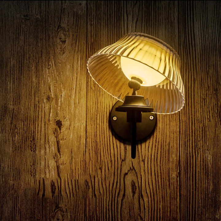 Applique murale étanche LED en ABS alliage de fer solaire rétro contemporain pour l&