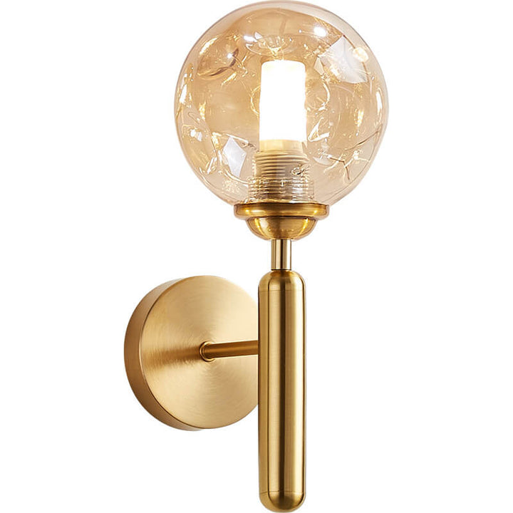 Lámpara Aplique de Pared Moderno Simple de Lujo Ligero con Esfera de Vidrio de 1 Luz 