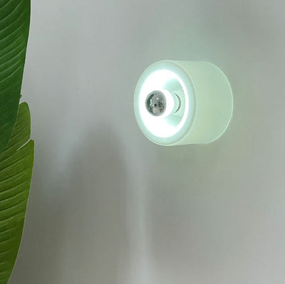 Moderne Mid-Century Runde Eisen Glas 1-Licht Wandleuchte Lampe für Wohnzimmer 
