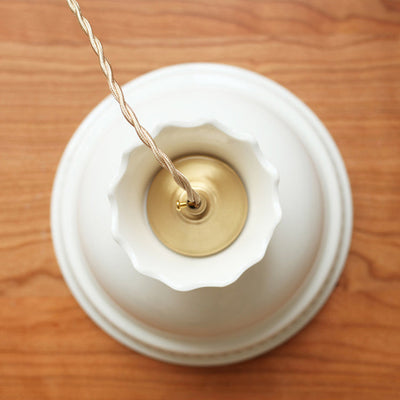 Lámpara colgante de 1 luz con forma de cuenco de cerámica impresa en latón japonés tradicional para sala de estar 