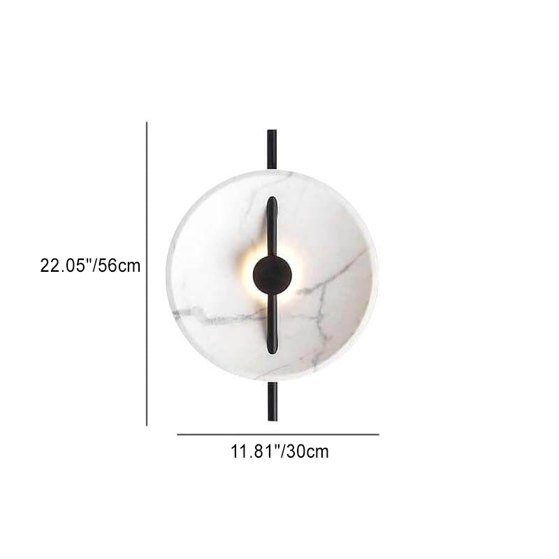Aplique de pared LED de hierro y mármol redondo minimalista moderno escandinavo 