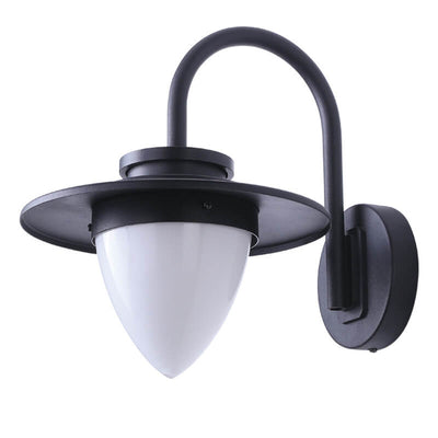 Contemporary Retro Peach Glass Iron Outdoor Waterproof 1-Light Wall Sconce Lamp For Garden