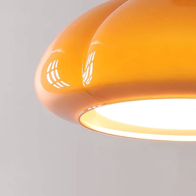 Modern Creative Glass Pumpkin Mushroom 1-Light Semi-Flush Mount Ceiling Light