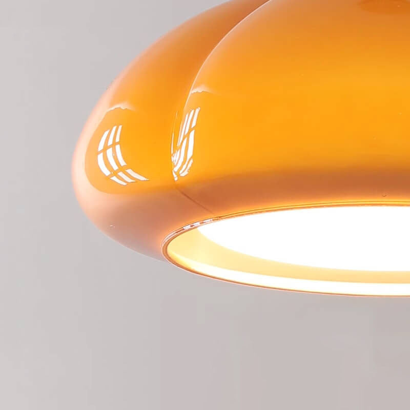 Moderne kreative Glas-Kürbis-Pilz 1-Licht Semi-Flush-Mount-Deckenleuchte 