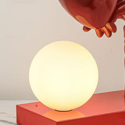 Escultura de Arte de Figura Humana Moderna Abstracta con Sombrero Lámpara de Mesa de 1 Luz de FRP 