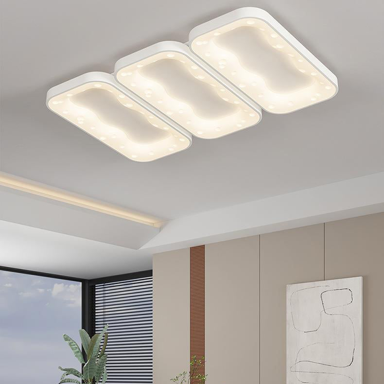 Moderne minimalistische Käsecreme Acryl Eisen LED Unterputz Deckenleuchte für Schlafzimmer 
