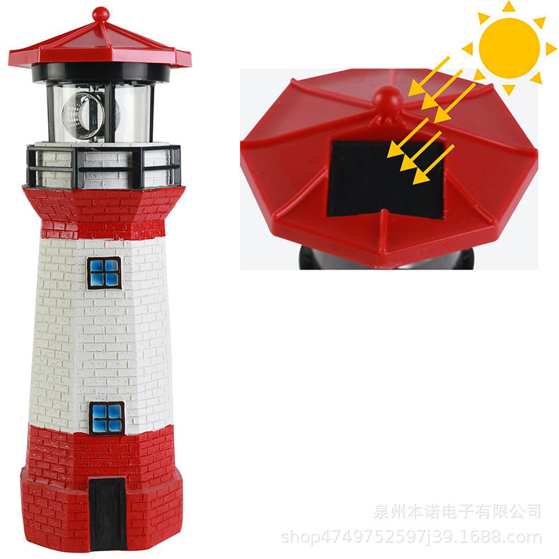 Lumière extérieure LED en résine étanche pour phare solaire créatif contemporain pour jardin 