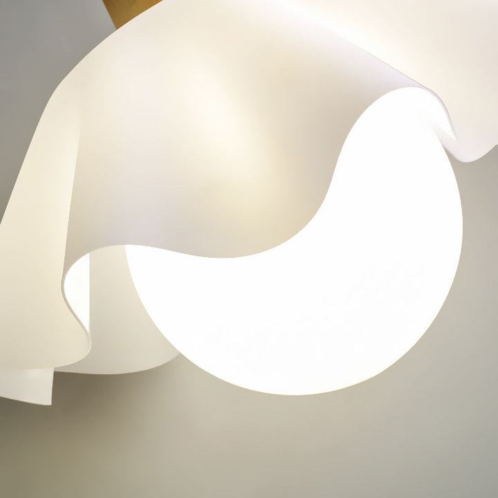 Lámpara colgante de 1 luz de acrílico con hardware floral minimalista moderno para sala de estar 