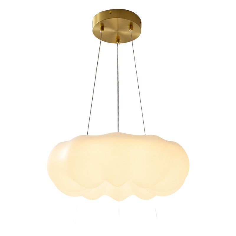 Lampe suspendue LED en cuivre PE en forme de nuage nordique contemporain pour salon 