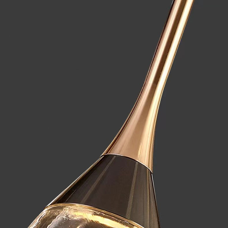 Lustre LED en cristal goutte d&