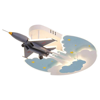 Lumière de plafond LED encastrée en acrylique réglable pour enfants créatifs avec avion de dessin animé 