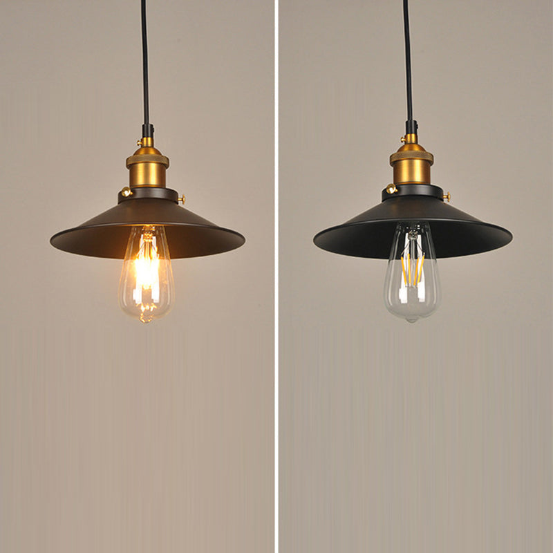 Zeitgenössische industrielle Eisen Topf Deckel Form Glas 1-Licht Pendelleuchte für Esszimmer 