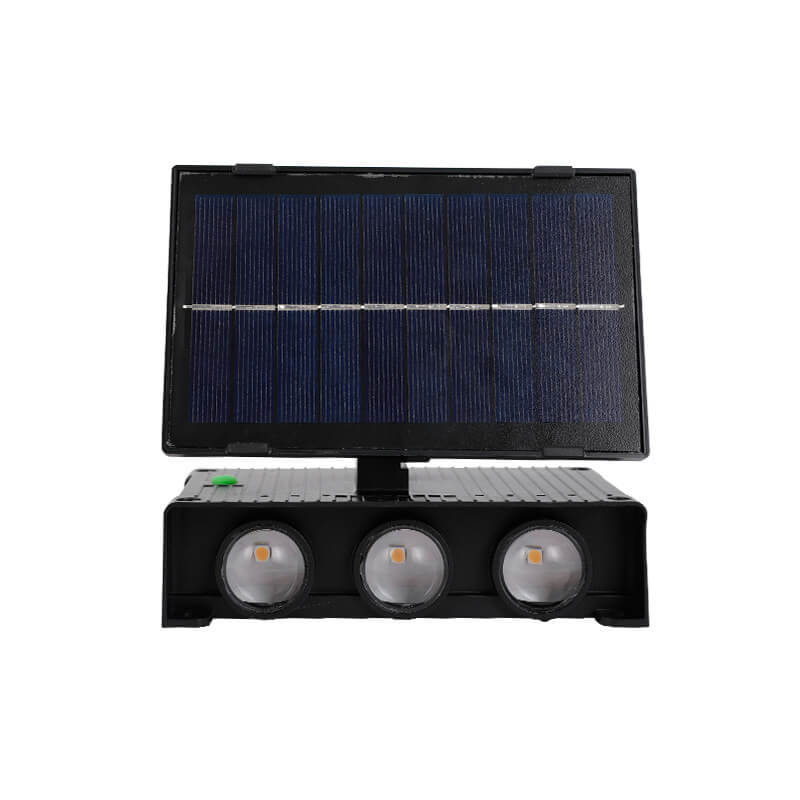Modern Minimalist Outdoor Solar Square Panel Plastic LED Waterproof Outdoor Wall Sconce Lamp for Outdoor Patio