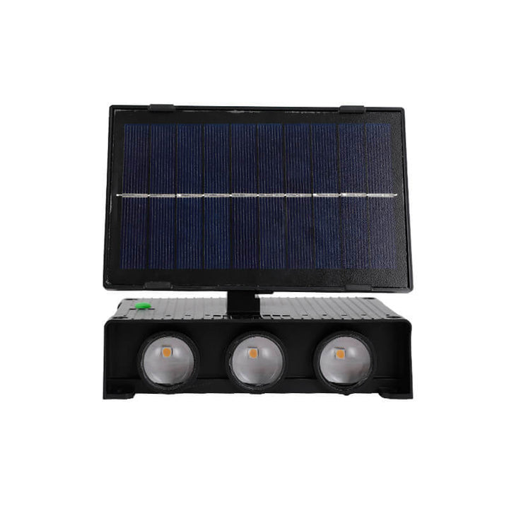 Modern Minimalist Outdoor Solar Square Panel Plastic LED Waterproof Outdoor Wall Sconce Lamp for Outdoor Patio
