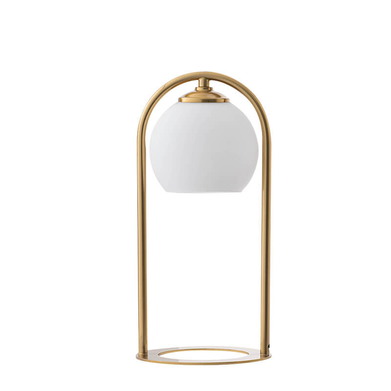 Lampe de table en cire fondante à 1 lumière avec base en matériel blanc crème simple nordique 
