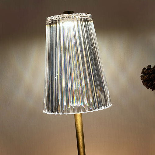 Lampe de Table LED en Métal Acrylique Fleur Vintage Traditionnelle Pour Chambre 