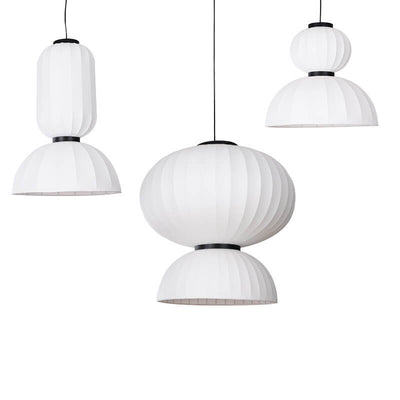 Japanese Creative Silk Fabric Round 1-Light Pendant Light