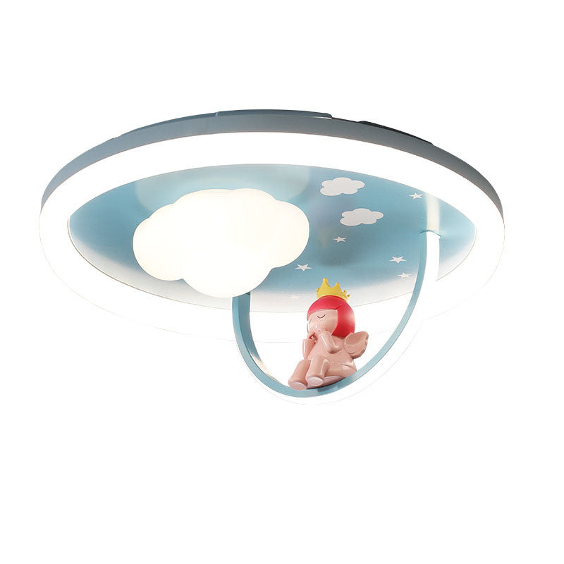 Zeitgenössische kreative Harz Kinder Cartoon LED Deckenleuchte für Schlafzimmer 