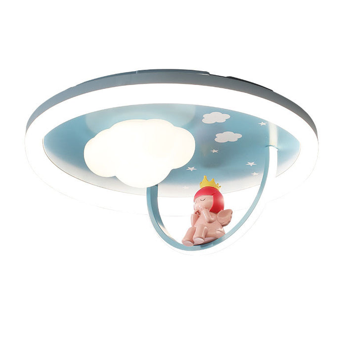 Zeitgenössische kreative Harz Kinder Cartoon LED Deckenleuchte für Schlafzimmer 