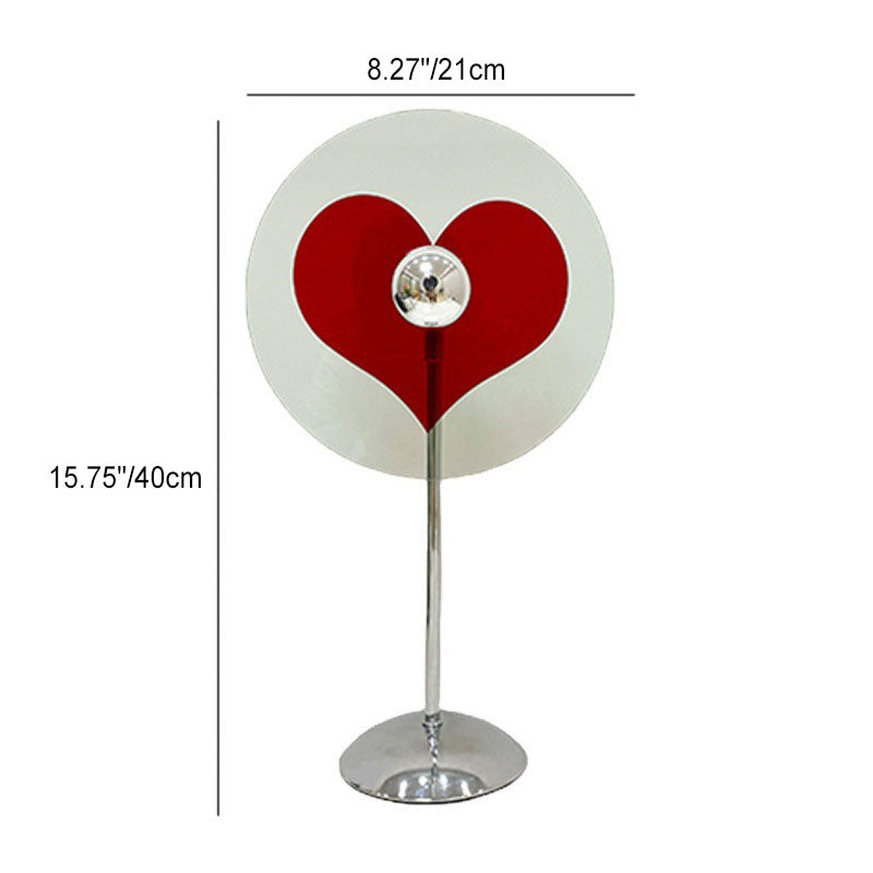 Lampe de table moderne créative en métal rond acrylique à 1 lumière pour chambre 
