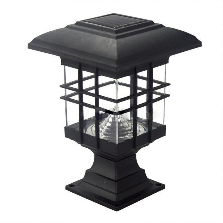 Modern Simplicity Solar Square Pillar Plastic LED Outdoor Light Lawn Landscape For Garden