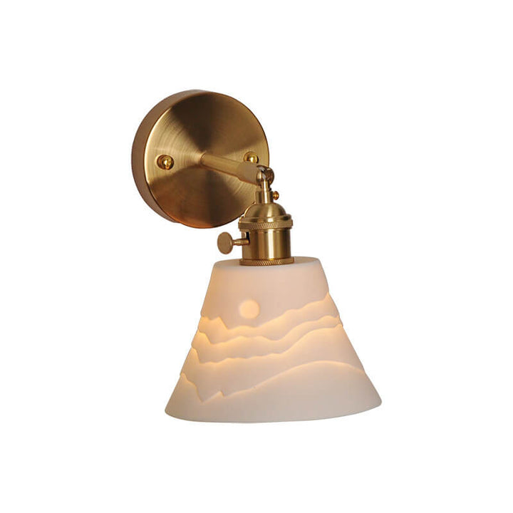 Nordischer minimalistischer Keramik-Wandgemälde-Horn 1-Licht-Wandleuchte 