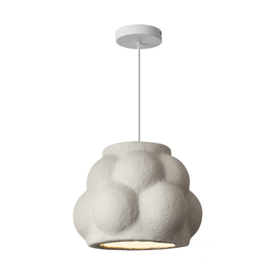 Traditionelle japanische Wabi-Sabi-Imitation Zement Textur Bubble Shade 1-Licht Pendelleuchte für Wohnzimmer 