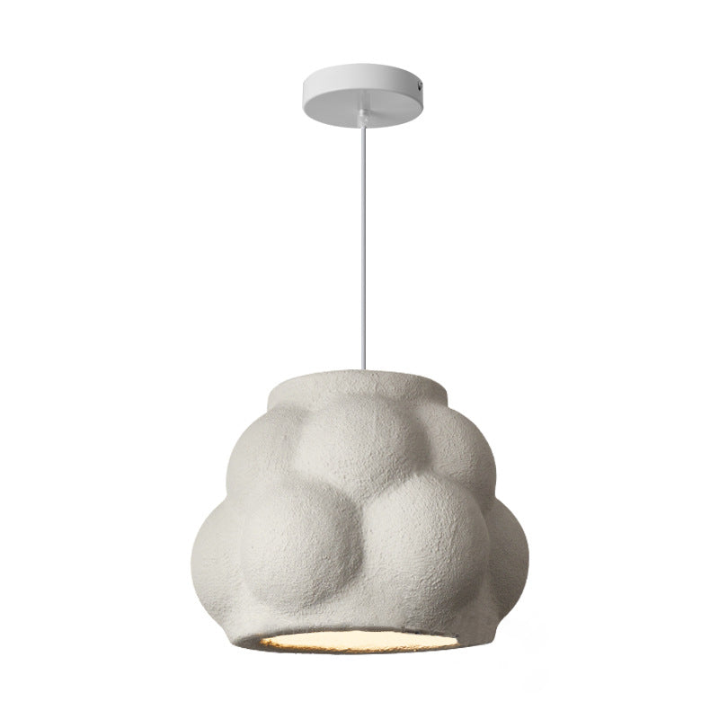 Traditionelle japanische Wabi-Sabi-Imitation Zement Textur Bubble Shade 1-Licht Pendelleuchte für Wohnzimmer 