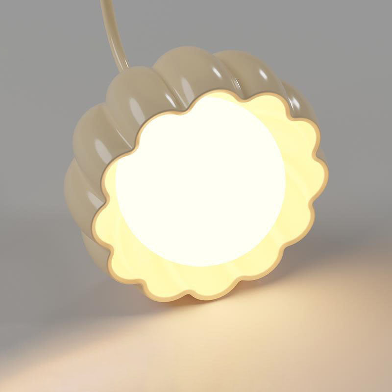 Moderne minimalistische cremefarbene ovale Wandleuchte aus Kunstharz PE mit 1 Licht für Schlafzimmer 