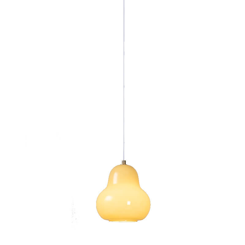 Traditional Vintage Glass Iron Gourd Design 1-Light Pendant Light for Living Room