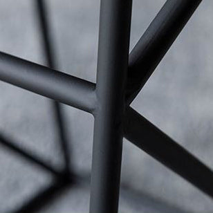 Repose-pieds de tabouret de bar carré à cadre géométrique en bois et fer industriel contemporain pour salle à manger 