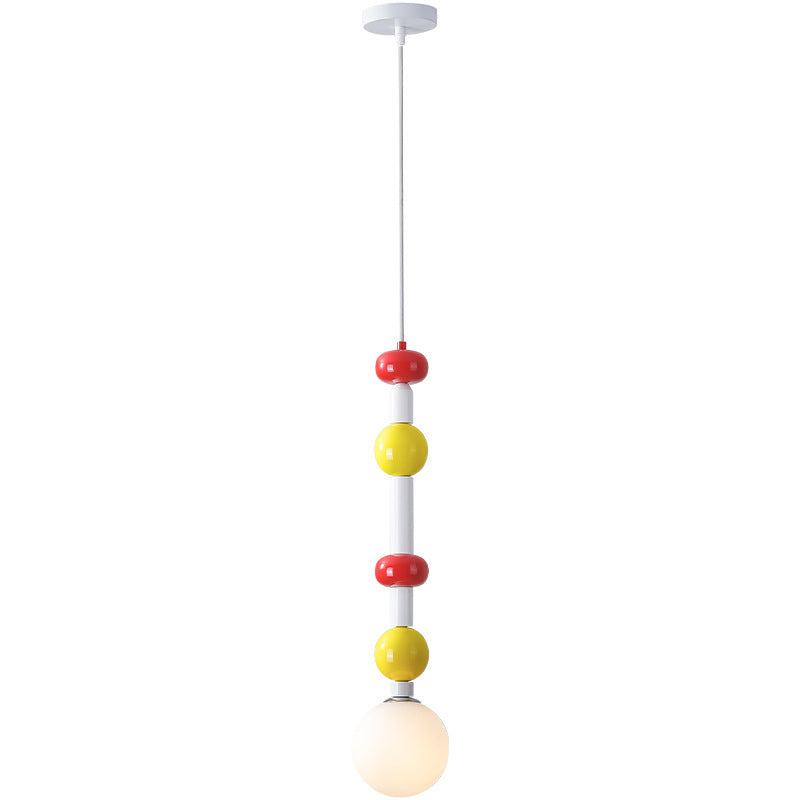 Suspension Luminaire Contemporain Simplicité Ronde en Verre et Fer à 1 Lumière pour Salon 